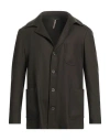 Santaniello Man Blazer Military Green Size 38 Wool, Polyamide, Cashmere, Elastane In Green