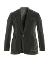 Santaniello Man Blazer Military Green Size 44 Cotton In Green