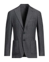 Santaniello Man Blazer Navy Size 42 Wool, Cotton, Polyamide, Polyester In Navy Blue