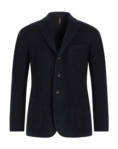 Santaniello Man Blazer Navy Size 44 Wool In Navy Blue