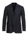Santaniello Man Blazer Midnight Blue Size 44 Wool In Navy Blue