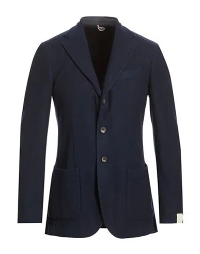 Santaniello Man Blazer Navy Size 36 Cashmere In Blue