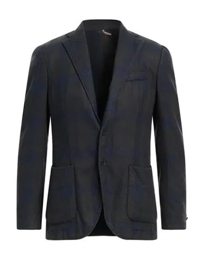Santaniello Man Blazer Navy Size 42 Wool, Polyester