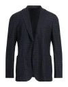 Santaniello Man Blazer Navy Size 40 Wool, Polyester, Elastane In Navy