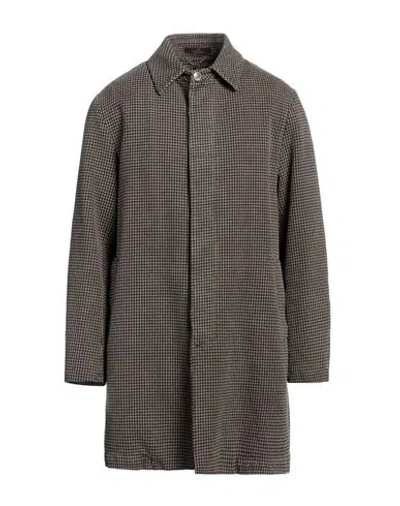 Santaniello Man Coat Brown Size 40 Cotton, Polyester