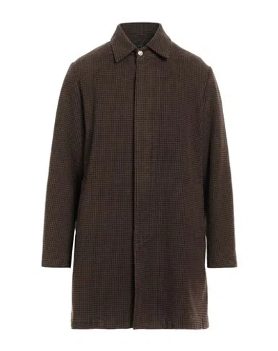 Santaniello Man Coat Camel Size 40 Cotton, Polyester In Beige