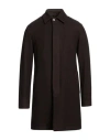 Santaniello Man Coat Dark Brown Size 42 Wool, Polyamide