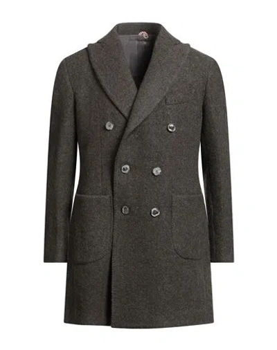 Santaniello Man Coat Dark Green Size 40 Wool