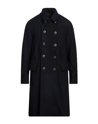 Santaniello Man Coat Midnight Blue Size 40 Cashmere, Polyamide