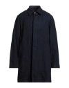 Santaniello Man Overcoat & Trench Coat Navy Size 38 Cotton In Blue