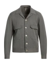 Santaniello Man Jacket Grey Size 38 Polyester, Wool, Elastane