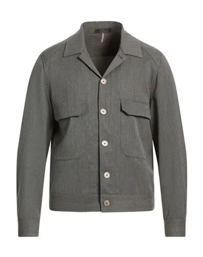 Santaniello Man Jacket Grey Size 38 Polyester, Wool, Elastane