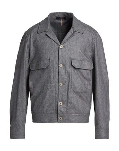 Santaniello Man Jacket Grey Size 38 Wool, Polyamide, Cashmere, Elastane In Gray