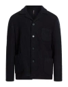 Santaniello Man Jacket Midnight Blue Size 34 Wool, Polyamide, Elastane In Midnight Blue