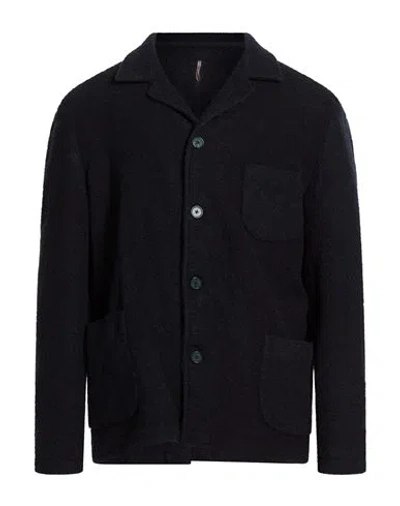 Santaniello Man Jacket Midnight Blue Size 34 Wool, Polyamide, Elastane