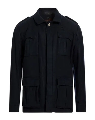 Santaniello Man Jacket Midnight Blue Size 38 Wool, Polyamide
