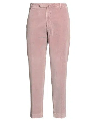 Santaniello Man Pants Antique Rose Size 38 Cotton, Elastane In Pink