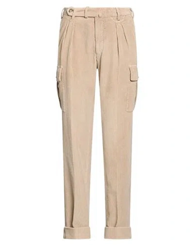 Santaniello Man Pants Beige Size 30 Cotton In Neutral