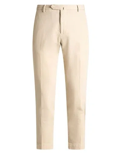 Santaniello Man Pants Beige Size 30 Cotton, Elastane In Neutral