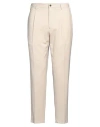 Santaniello Man Pants Beige Size 36 Wool In Beige