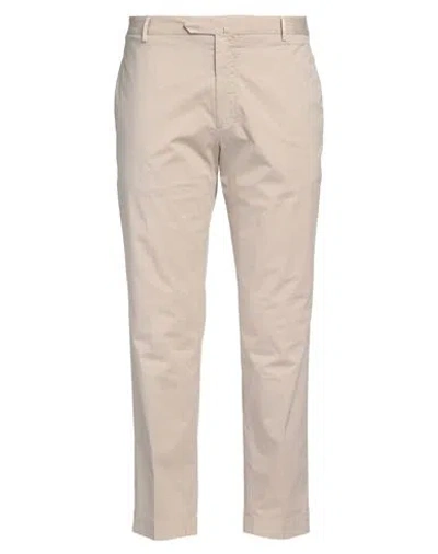 Santaniello Man Pants Beige Size 38 Cotton, Elastane