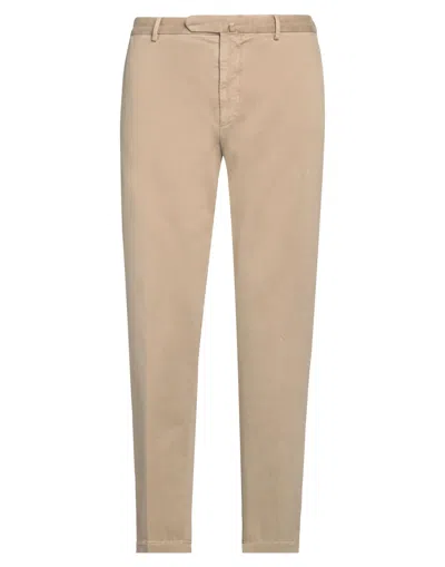 Santaniello Man Pants Beige Size 38 Cotton, Elastane