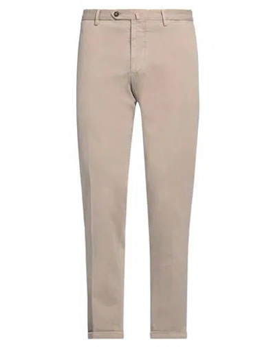 SANTANIELLO SANTANIELLO MAN PANTS BEIGE SIZE 38 COTTON, ELASTANE