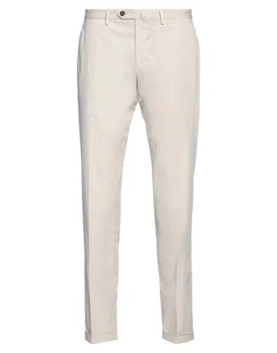 SANTANIELLO SANTANIELLO MAN PANTS BEIGE SIZE 40 COTTON, ELASTANE