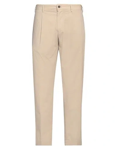 Santaniello Man Pants Beige Size 40 Cotton, Elastane