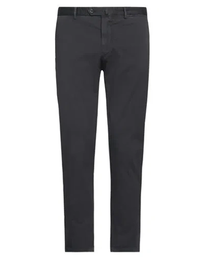 Santaniello Man Pants Black Size 36 Cotton, Elastane In Black