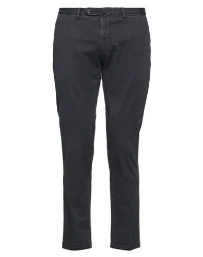Santaniello Man Pants Black Size 36 Cotton, Lycra, Elastane
