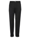 Santaniello Man Pants Black Size 38 Polyester, Wool, Elastane