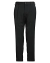 Santaniello Man Pants Black Size 40 Polyester, Wool, Elastane In Black