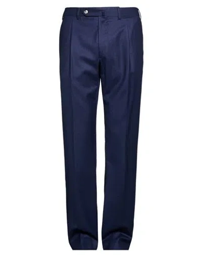 Santaniello Man Pants Blue Size 36 Wool