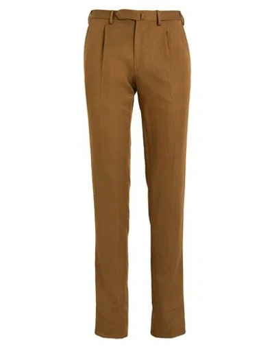 Santaniello Man Pants Brown Size 30 Cotton, Linen