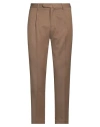 Santaniello Man Pants Brown Size 36 Polyester, Wool, Elastane In Brown