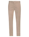Santaniello Man Pants Camel Size 40 Cotton, Elastane In Beige