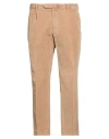 Santaniello Man Pants Camel Size 42 Cotton, Elastane In Beige
