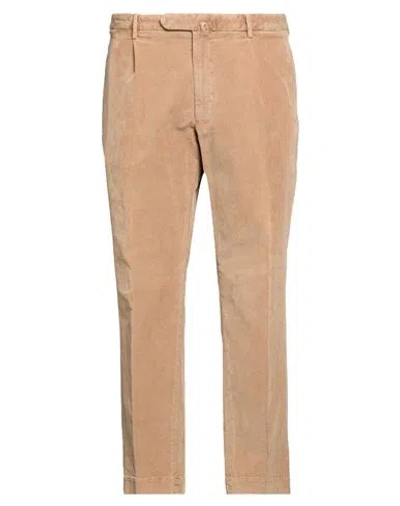 Santaniello Man Pants Camel Size 42 Cotton, Elastane In Beige