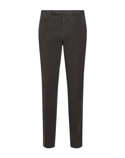 Santaniello Man Pants Charcoal Size 36 Cotton, Elastane In Grey