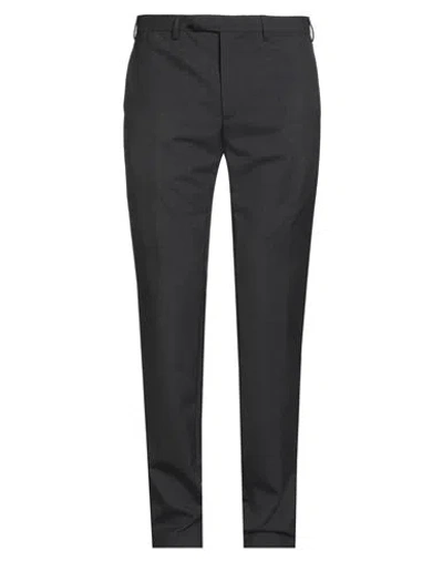 Santaniello Man Pants Charcoal Size 30 Wool In Black