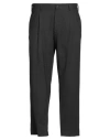 Santaniello Man Pants Charcoal Size 42 Polyester, Wool, Elastane In Black