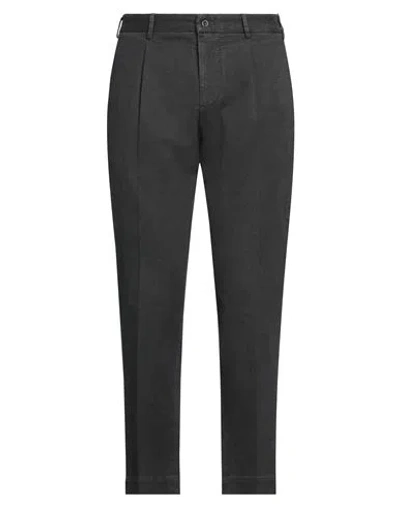 Santaniello Man Pants Dark Brown Size 40 Cotton, Elastane
