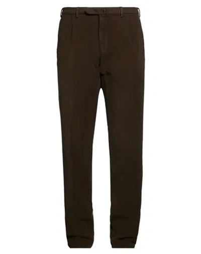 Santaniello Man Pants Dark Green Size 42 Cotton, Elastane
