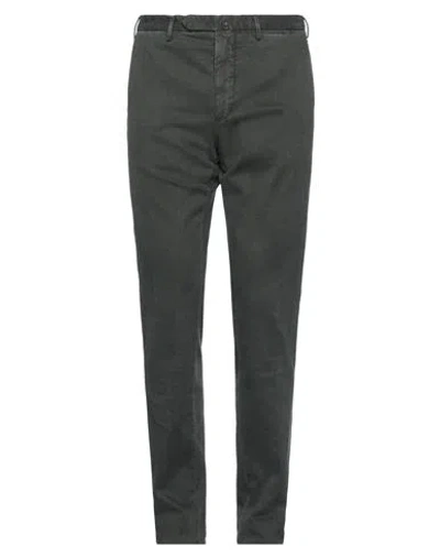 Santaniello Man Pants Dark Green Size 42 Cotton, Elastane