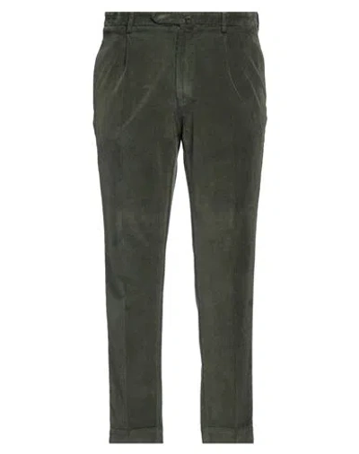 Santaniello Man Pants Green Size 38 Cotton, Elastane