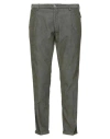 Santaniello Man Pants Green Size 40 Cotton, Polyester, Elastane In Grey