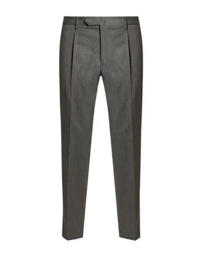 Santaniello Man Pants Grey Size 34 Polyester, Wool, Elastane