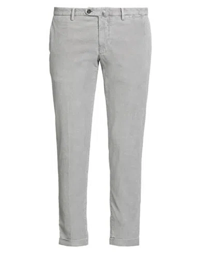 Santaniello Man Pants Grey Size 38 Cotton, Elastane In Gray