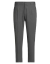 Santaniello Man Pants Grey Size 38 Polyester, Wool, Elastane In Gray